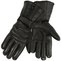 Mens Motorbike Gloves Cold Weather Motorcycle Riding Genuine Leather Black Glove-Black-S - SJB-DIAMOND ELITES
