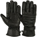 Mens Motorbike Gloves Cold Weather Motorcycle Riding Genuine Leather Black Glove-Black-Gray-XXL - SJB-DIAMOND ELITES