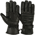 Mens Motorbike Gloves Cold Weather Motorcycle Riding Genuine Leather Black Glove-Black-Gray-XXL - SJB-DIAMOND ELITES