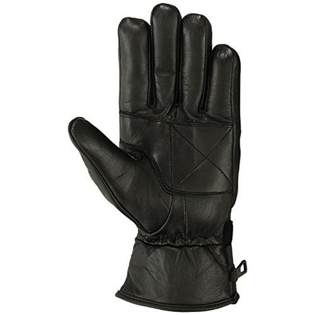 Mens Motorbike Gloves Cold Weather Motorcycle Riding Genuine Leather Black Glove-Black-Gray-XXL - SJB-DIAMOND ELITES