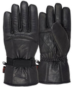 Mens Warm Winter Cold Weather Glove Leather Motorcycle Gloves Thermal Linning - SJB-DIAMOND ELITES