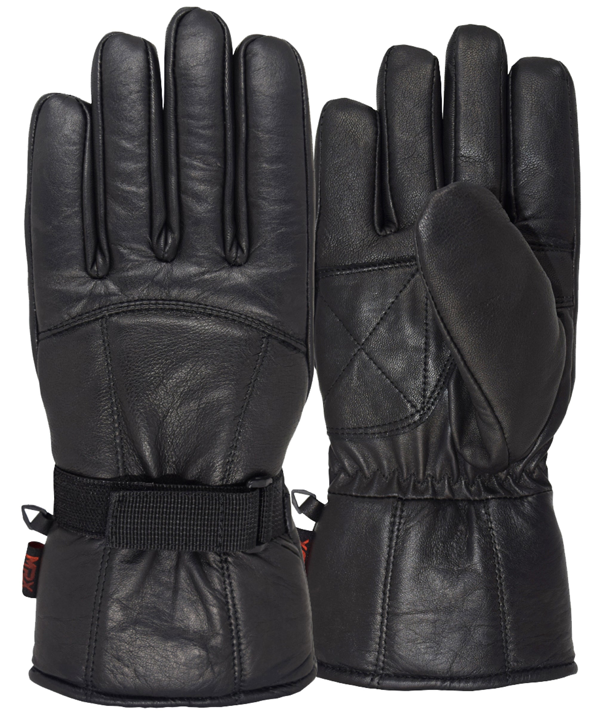 Mens Warm Winter Cold Weather Glove Leather Motorcycle Gloves Thermal Linning - SJB-DIAMOND ELITES