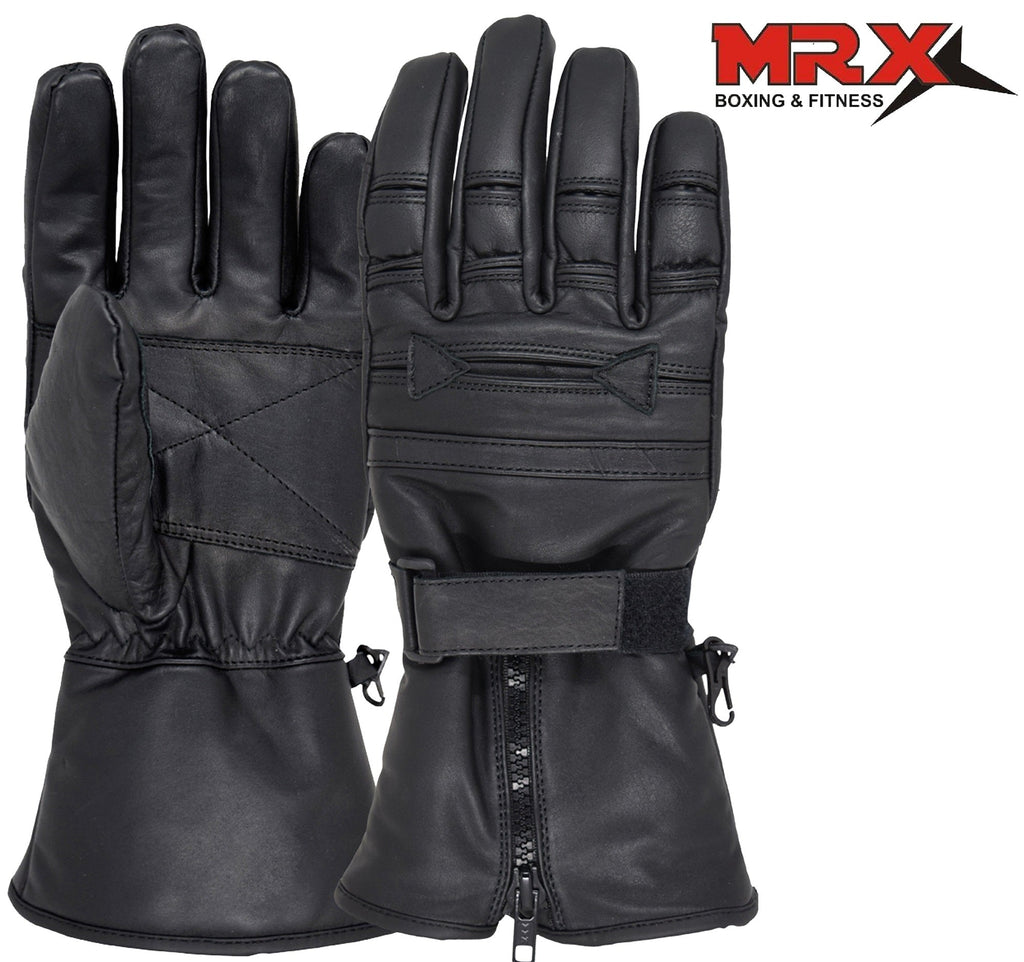 MRX Mens Leather Gloves Winter Cold Weather Motorcycle Driving - SJB-DIAMOND ELITES