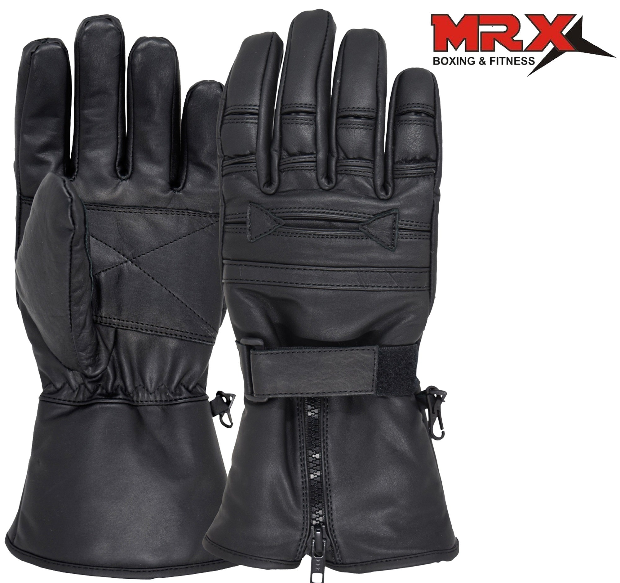 MRX Mens Leather Gloves Winter Cold Weather Motorcycle Driving - SJB-DIAMOND ELITES