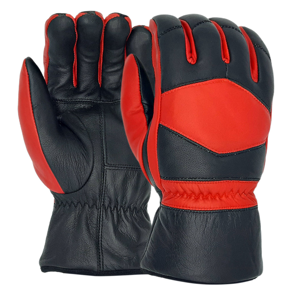 Mens Warm Winter Cold Weather Glove Leather Motorcycle Gloves Thermal Linning - SJB-DIAMOND ELITES