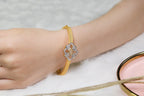 Silver Ornament Light Luxury Custom 925 Gold Single Flower Bracelet Pi-Mart
