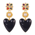 Exaggerated oil drop earring necklace