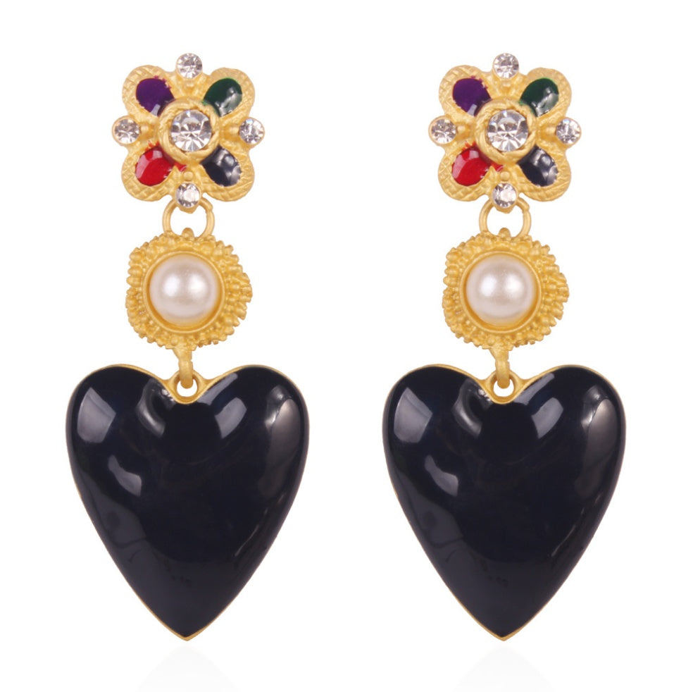 Exaggerated oil drop earring necklace