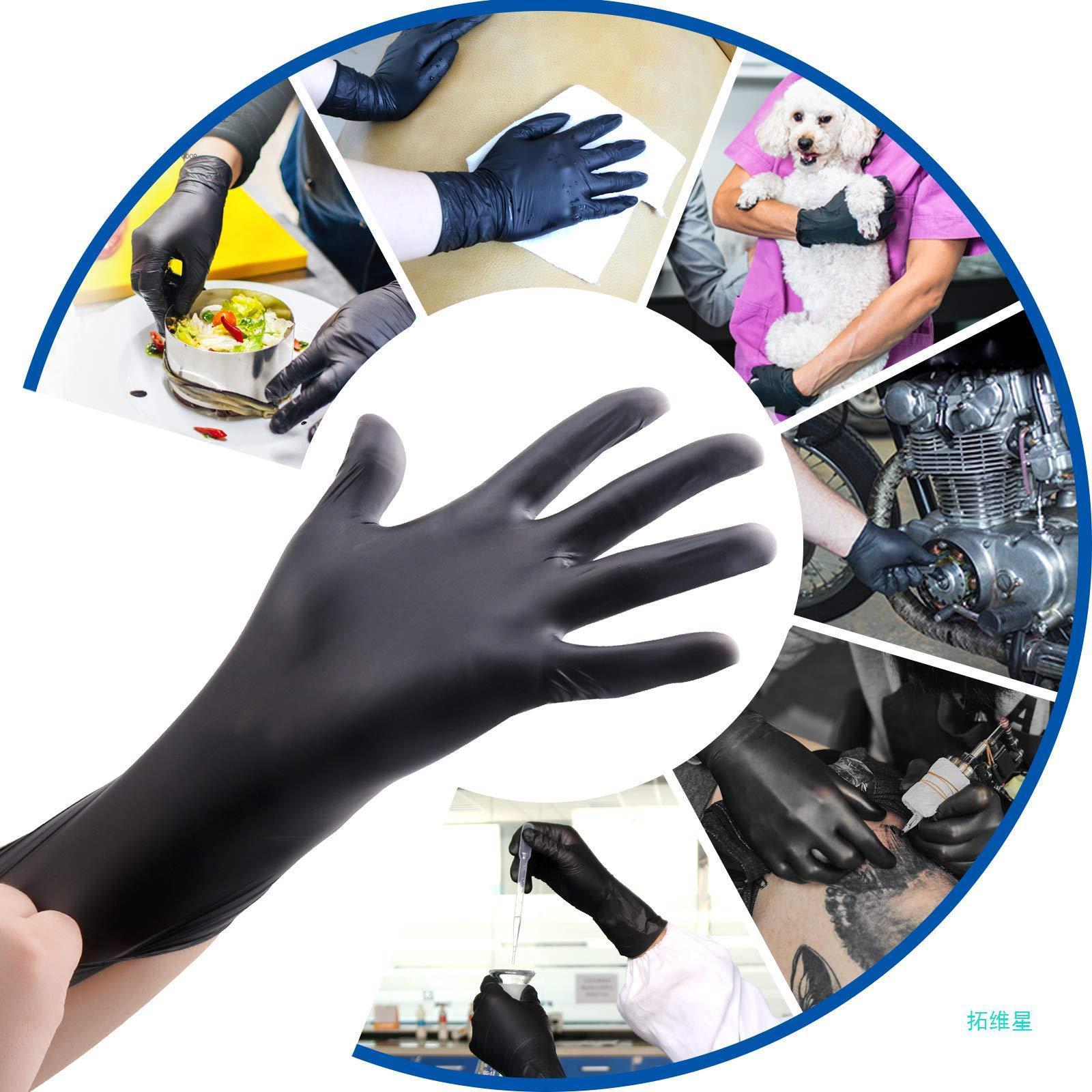 Disposable Black Composite Hand Black Protective Gloves Pi-Mart