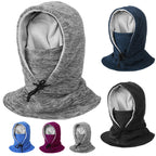 2-in-1 Hat Winter Scarf Windproof And Cold-proof Thickened Warm Cycling Riding Pullover Caps For Women Men Pi-Mart