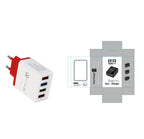 USB Charger Quick Charge 3.0 4 Phone Adapter For Tablet Portable Wall Mobile Charger Fast Charger Pi-Mart
