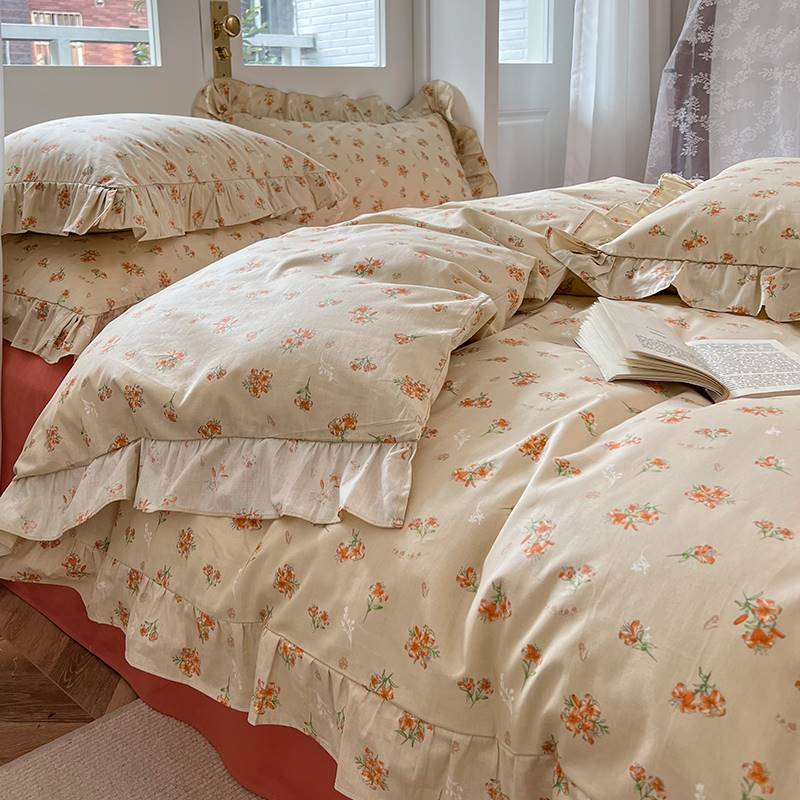 Broken Spring And Autumn Girl Bedding Sheet Quilt Cover Set Of Three Pi-Mart