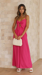 Tied Spaghetti-strap Trendy Jumpsuit Pi-Mart