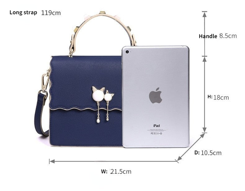 Genuine leather handbags portable fashion simple shoulder bag trendy all-match crossbody bag tote bag - SJB-DIAMOND ELITES
