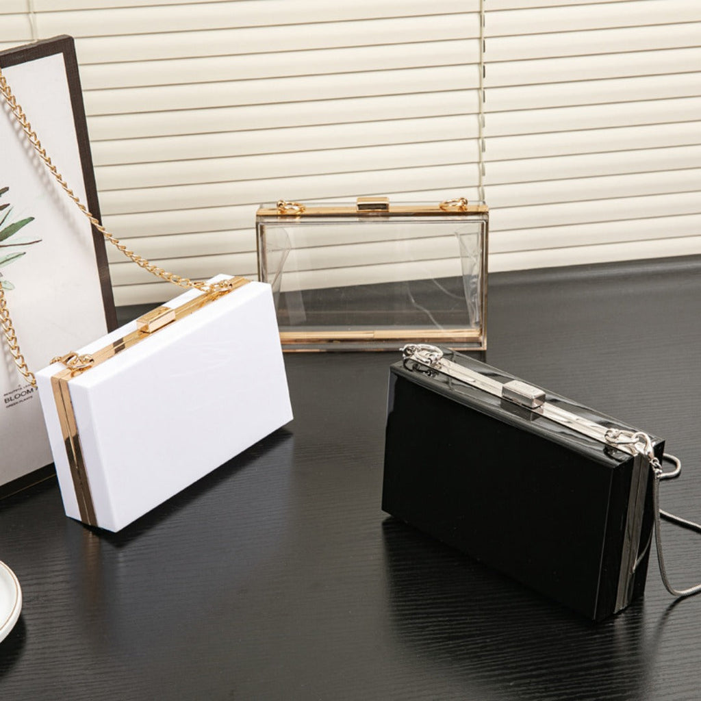 Acrylic Women's Bags, Small Square Bags, Transparent Box Bags, Dinner Bags. Evening Purse, Evening Bags for Women Formal, Clutch Purse, Dinner Purse, Clutch Purse Casual, - SJB-DIAMOND ELITES