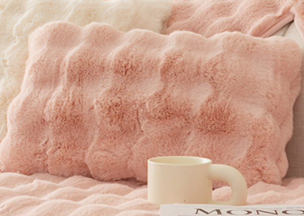 Winter Thickened Rabbit Plush Modern Sofa Cushion Pi-Mart