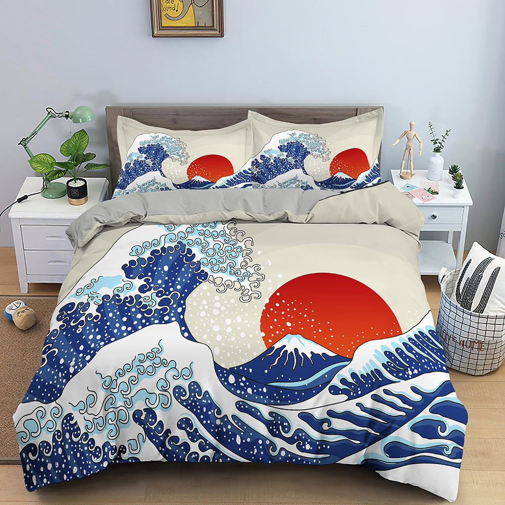 Cross-border Three-piece Bed Set Home Textile Four-piece Set Basketball Quilt Cover Thick Twill Wish Pi-Mart