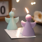 7pcs Angel Scented Candle Set - Perfect Christmas Gift, Elegant Home Decor with Ribbon Accents