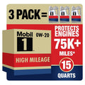 Mobil 1 High Mileage Full Synthetic Motor Oil 0W-20, 5 qt (3 Pack) EasyOptionXY LLC
