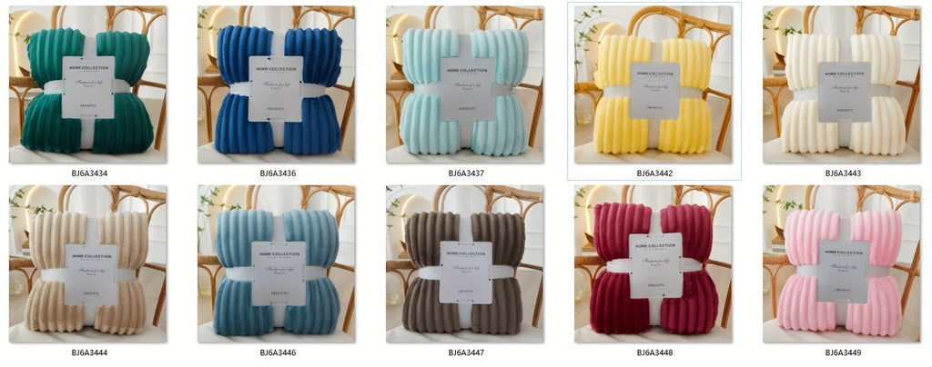 Ultra-Soft Striped Fleece Throw Blanket - Cozy & Warm, Perfect for Couch, Bed, Office, and Travel - Versatile All-Season Comfort, Ideal Gift for Women Lootquake LLC