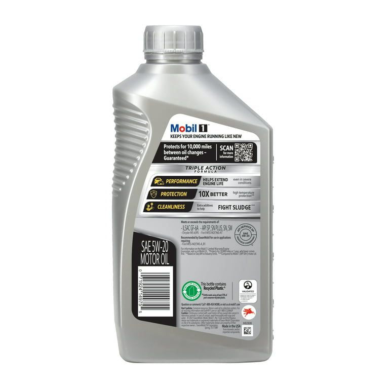 Mobil 1 Advanced Full Synthetic Motor Oil 5W-20, 1 qt EasyOptionXY LLC