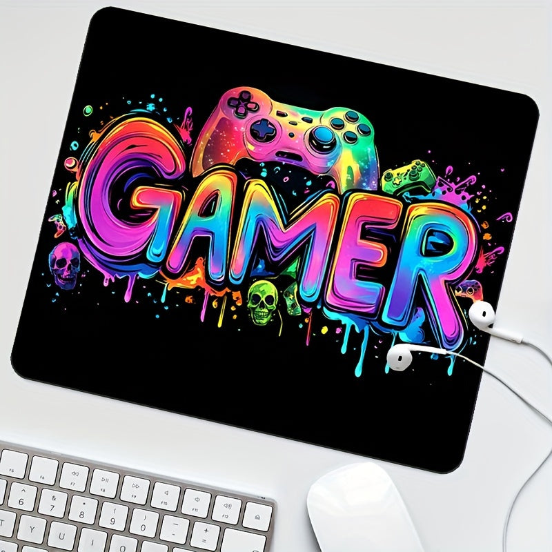 Extra-Large Gaming Mouse Pad with UV Black Light Feature - Non-Slip, Washable Rubber Base, Game Console Design Desk Mat for Gamers and Office Use Lootquake LLC