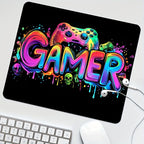 Extra-Large Gaming Mouse Pad with UV Black Light Feature - Non-Slip, Washable Rubber Base, Game Console Design Desk Mat for Gamers and Office Use Lootquake LLC