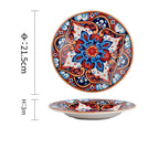 Underglaze Ceramic Tableware Bohemian Household Dishes Pi-Mart