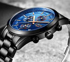 Men's Waterproof  Watch With Chronometers And Date Display Unique Design Perfect Gift Stevvex