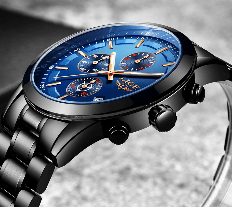 Men's Waterproof  Watch With Chronometers And Date Display Unique Design Perfect Gift Stevvex