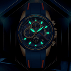Men's Waterproof Modern Watch With Rubber Straps Multifunction Watches Unique Design Perfect Gift Stevvex