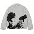 Japanese Punk Print Sweater Pi-Mart