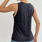 Women's V-neck Lace Patchwork Casual Vacation Daily Vest Top - SJB-DIAMOND ELITES