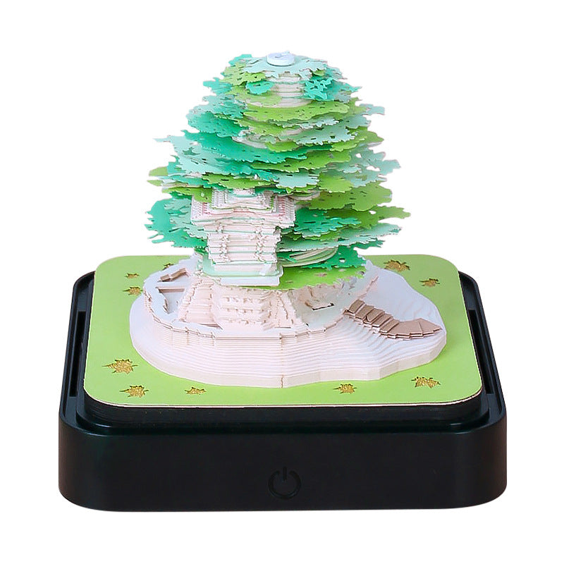Tree House Paper Carving Notepad Creative Weekly Calendar Earth Calendar