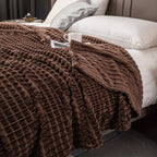 1pc Blanket Flannel/thick Blanket/grey/khaki/royal Blue/white/dark Gray/burgundy/beige/dark Brown/Silvery Gray/taro Purple/green/bedroom/guest Room/living Room/student Dormitory /car/sofa/travel Cute Multifunctional Blanket Lootquake LLC