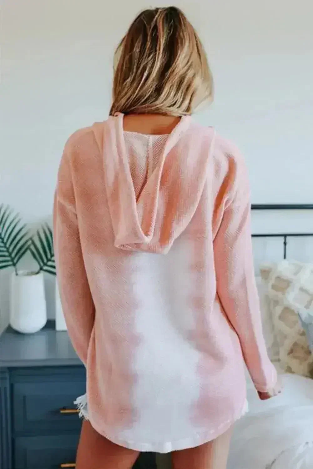 Women Cute Pink White Tie Dye Hoodie - SJB-DIAMOND ELITES