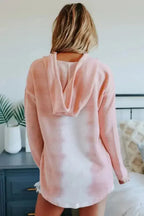 Women Cute Pink White Tie Dye Hoodie - SJB-DIAMOND ELITES