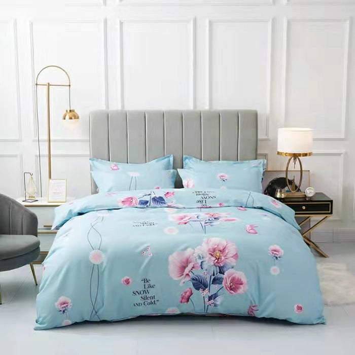 Thickened Brushed Four-piece Winter Bed Sheet And Duvet Cover Three-piece Bedding Set Pi-Mart