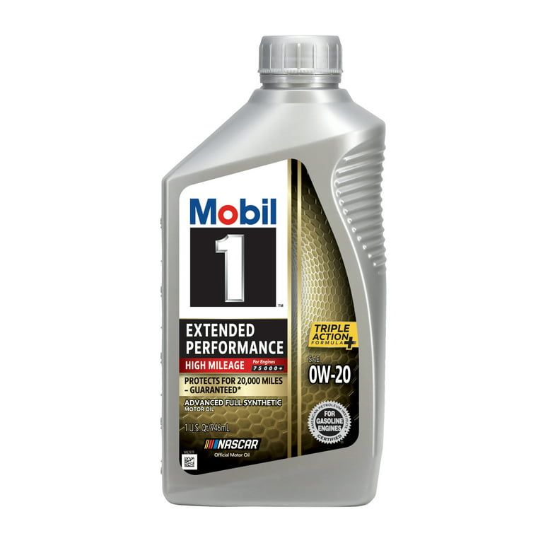 Mobil 1 Extended Performance High Mileage Full Synthetic Motor Oil 0W-20, 1 qt EasyOptionXY LLC