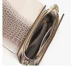 2025 Gradual Change Snakeskin Pattern Small Square Bag Fashionable Atmosphere Physical Women's Bag Buckle Tide Messenger Bag CR21080304 - SJB-DIAMOND ELITES