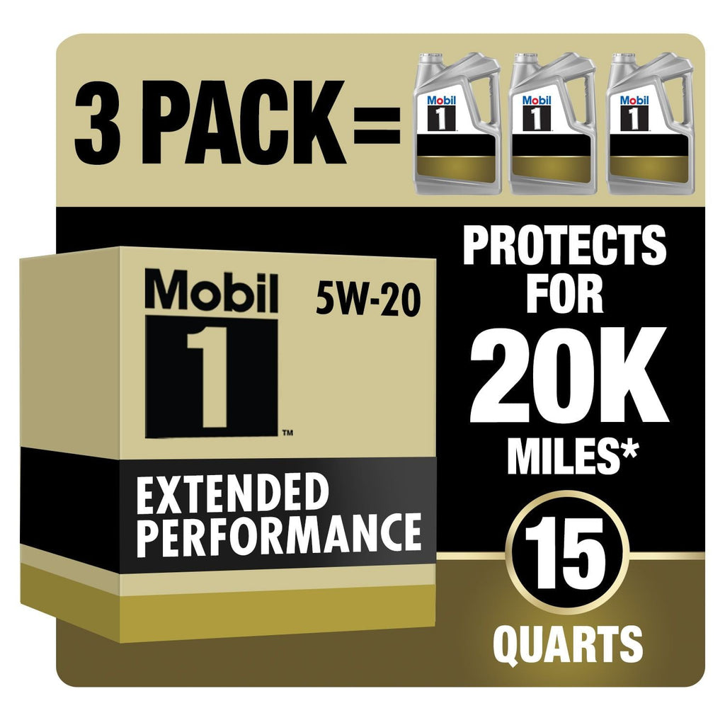 Mobil 1 Extended Performance Full Synthetic Motor Oil 5W-20, 5 qt (3 Pack) EasyOptionXY LLC