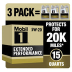 Mobil 1 Extended Performance Full Synthetic Motor Oil 5W-20, 5 qt (3 Pack) EasyOptionXY LLC