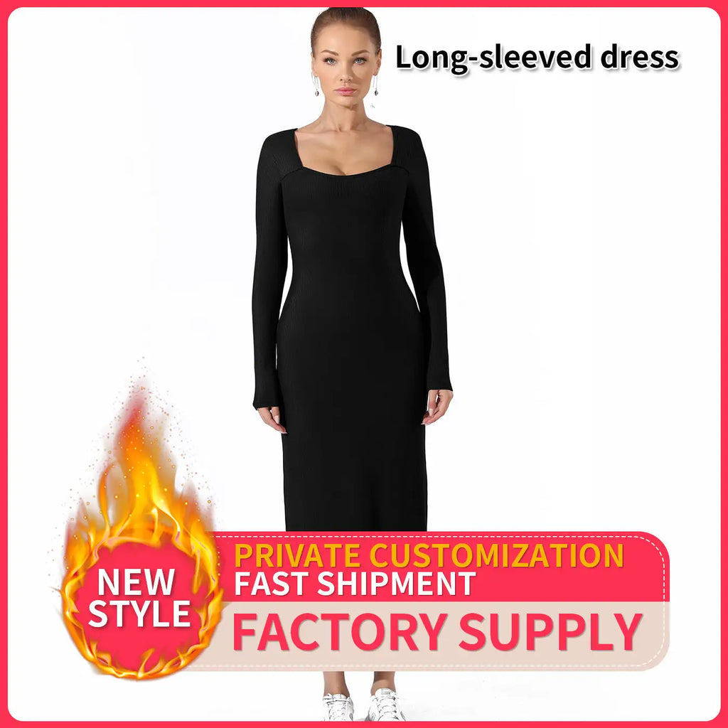 Women's Fashion Simple Solid Color Dress - SJB-DIAMOND ELITES