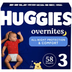 Huggies Overnites NIghttime Baby Diaper Size 3; 58 Count