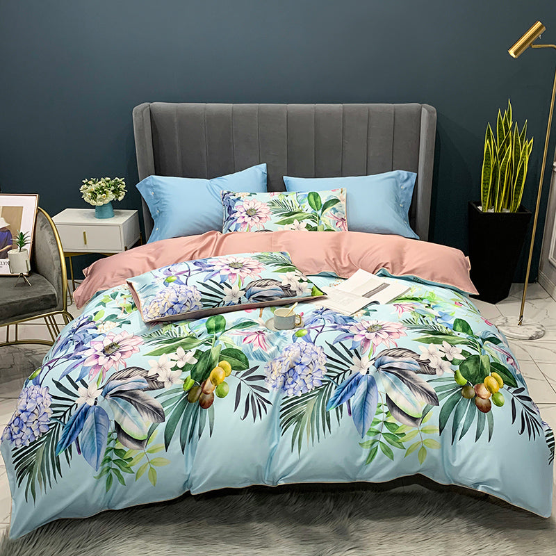 Digital Printing Four-Piece Light Luxury Bed Sheet Duvet Cover Pi-Mart