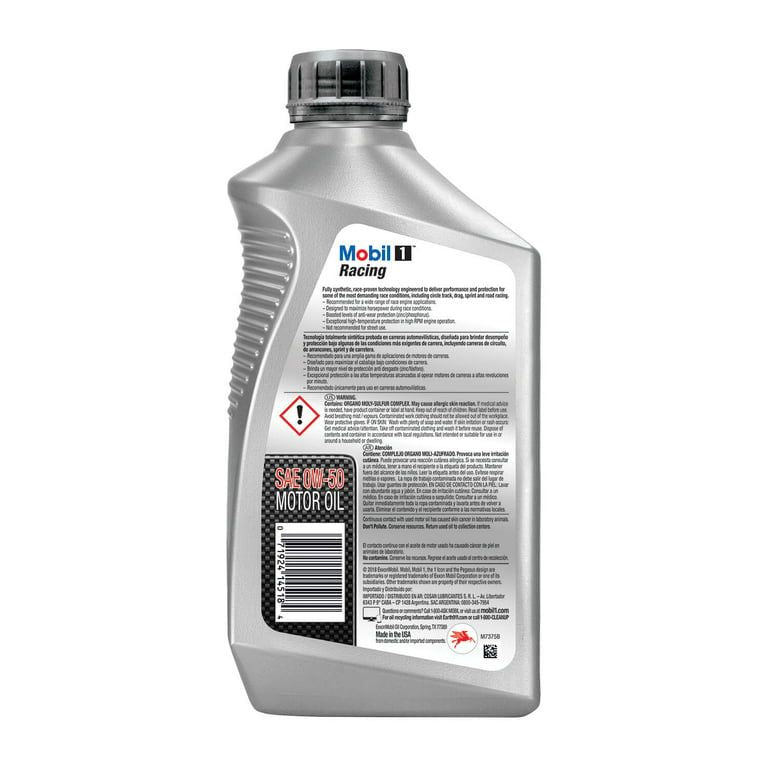 Mobil 1 Racing Full Synthetic Motor Oil 0W-50, 1 qt EasyOptionXY LLC