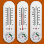 3PCS Wall Thermometer Indoor Outdoor Mount Garden Greenhouse Home Humidity Meter