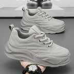 Fashion Thick-soled Anti-skid Shoes Ins Slip-on Casual Lazy Shoes Men Outdoor Breathable Lace-up Running Sports Sneakers Pi-Mart