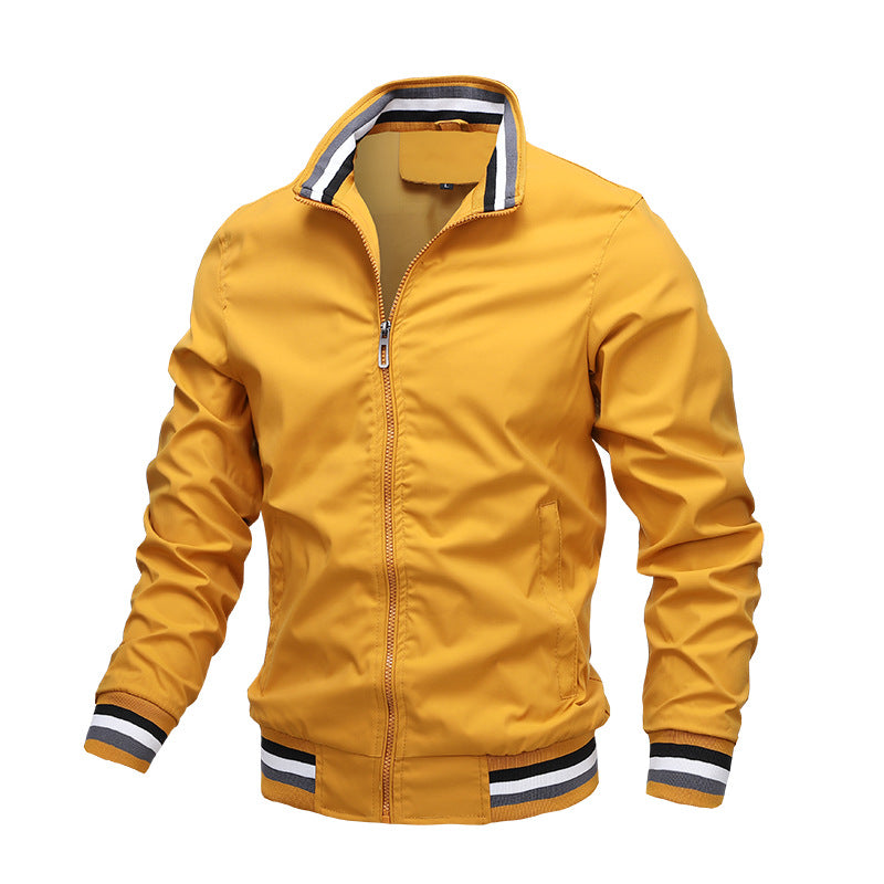 Sports Solid Color Jacket Men's Pi-Mart