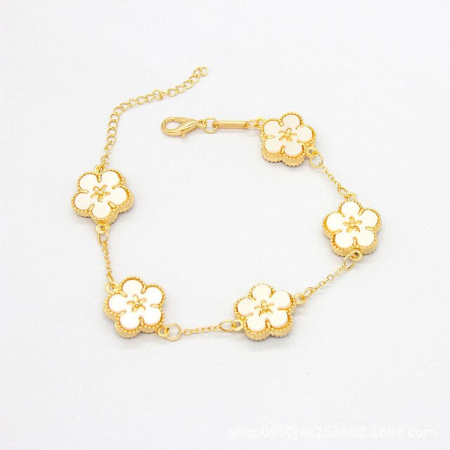18k Gold Plating Flower Bracelets Pi-Mart